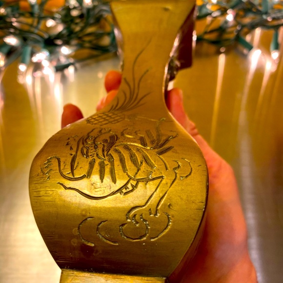 Mid century brass vase made in China circa 1950